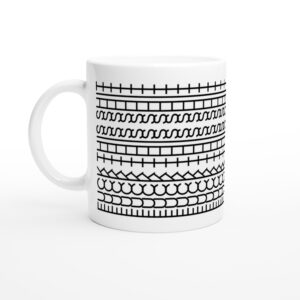Weiße FUCKTHISSHIT Keramiktasse