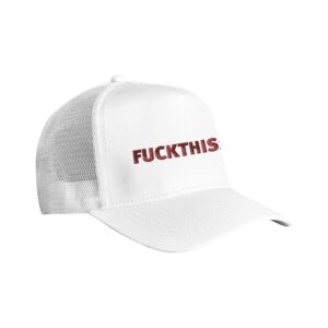 Snapback fuckthisshit Cap - Beechfield B640 White And White