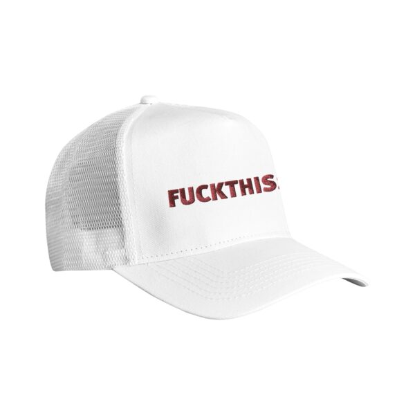 Snapback fuckthisshit Cap - Beechfield B640 White And White