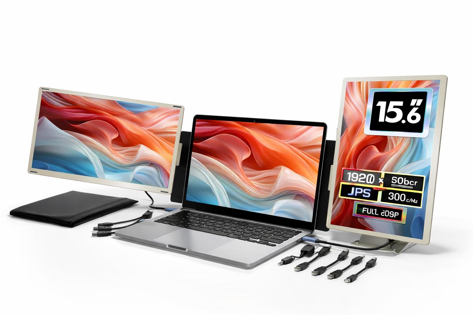 KI-bearbeitet nach Bildvorlage: Laptop-Bildschirm-Extender: was du vorher prüfen solltest