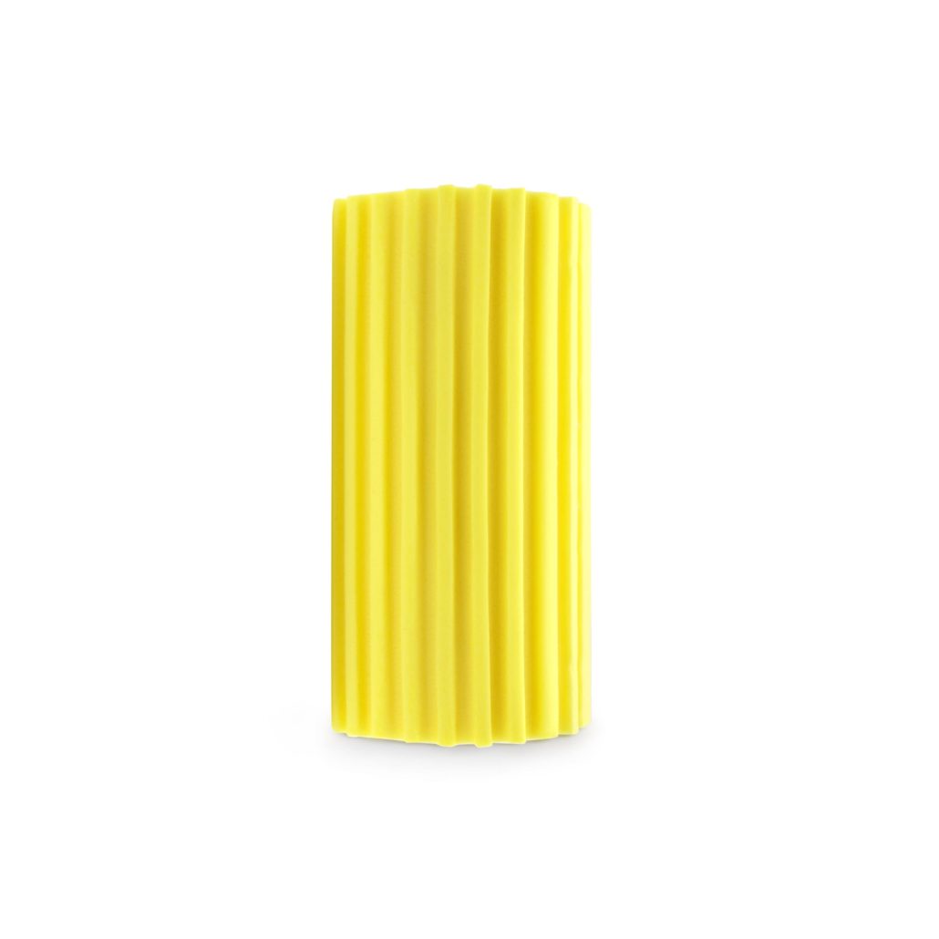 Gelber Scrub Daddy Damp Duster mit geriffelter Oberfläche